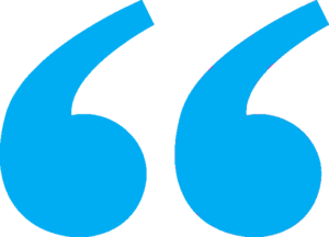 Blue quotation mark