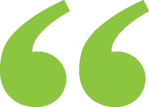 Green quotation mark