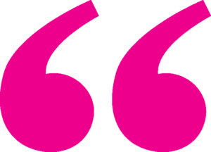 Pink quotation mark